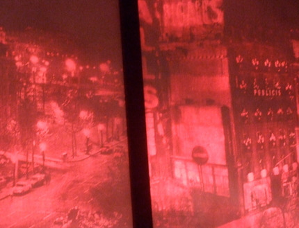 Eine Stadt in Rot