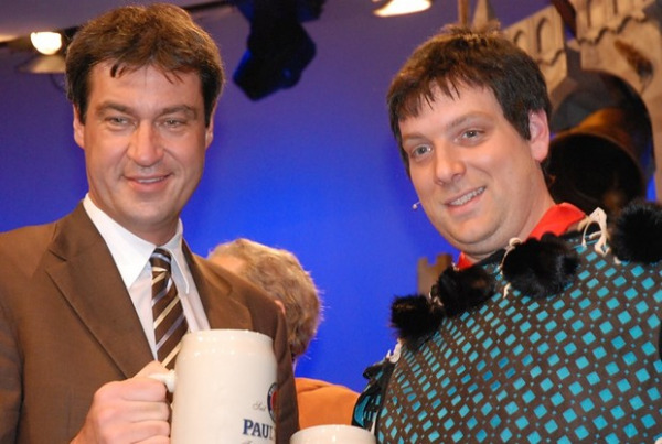 Bild aus dem Archiv: Söder und sein Double (Foto: muenchenblogger, 2009)