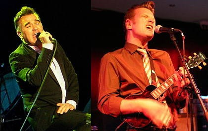 Ein Treffen dieser Pop-Giganten ist längst überfällig. (Foto Morrissey: mrmatt, cc-by-sa-2.0 / Foto Perrecy: muenchenblogger)